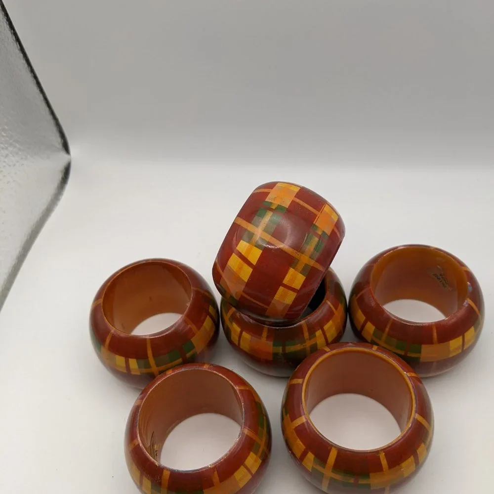 🧨🧨Set of 6 Napkin Rings Great Fall Colors